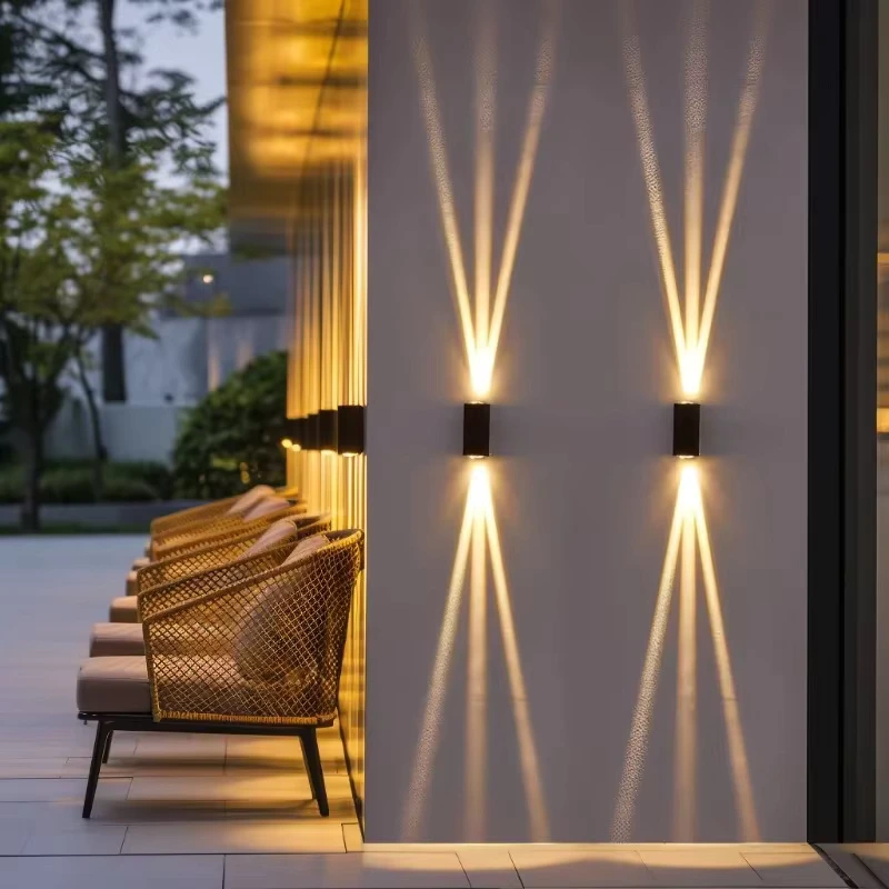 Wall Lights IP65 Waterproof Black Matte Up Down Patio Sconce 3 outdoor wall lights