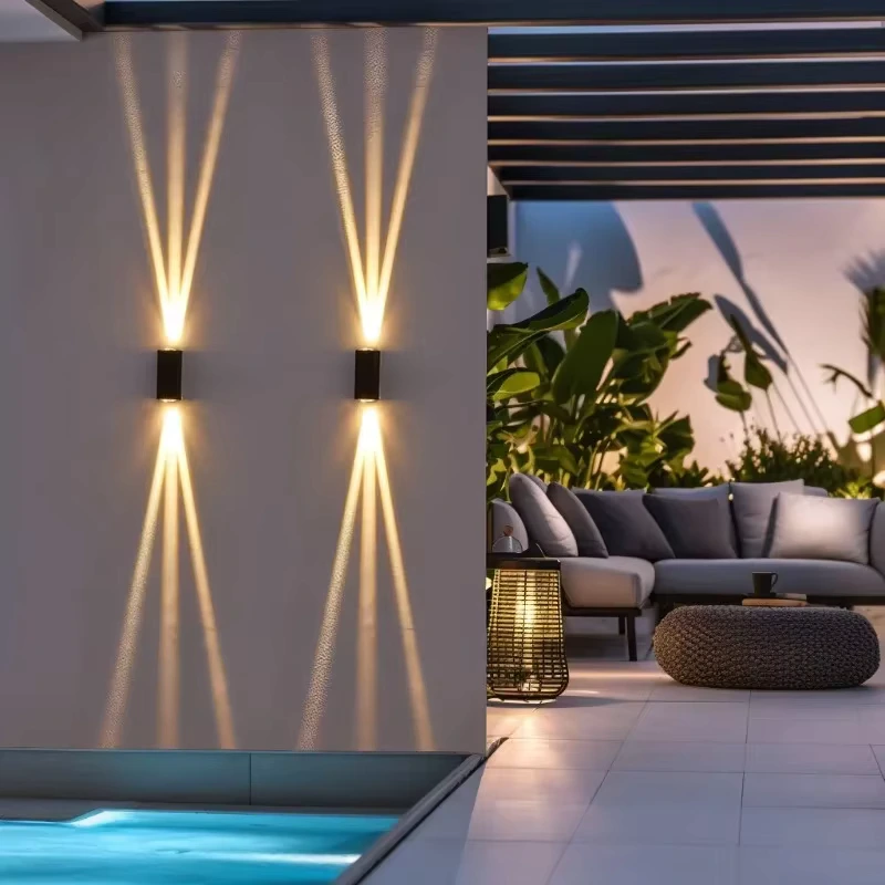 Wall Lights IP65 Waterproof Black Matte Up Down Patio Sconce 2 wall wall light