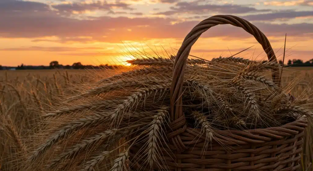harvested blue wheat