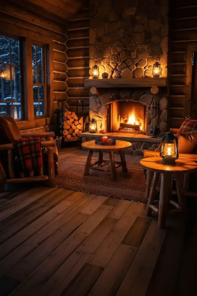 log cabin living room furniture