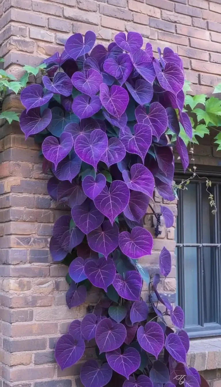 Goth Garden Oasis with dark foliage and enchanting plants for a mystical oasis.