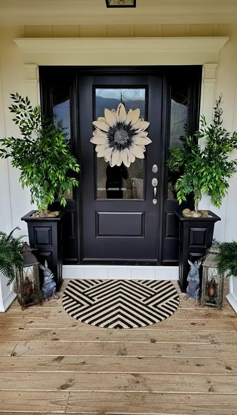 27 Inch Wood Flower for farmhouse decor with rustic elegance