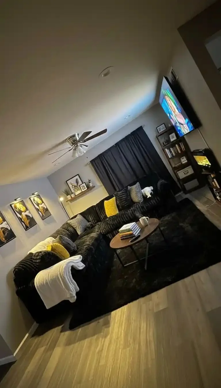 Stylish living room transformation with modern decor and inviting layouts.