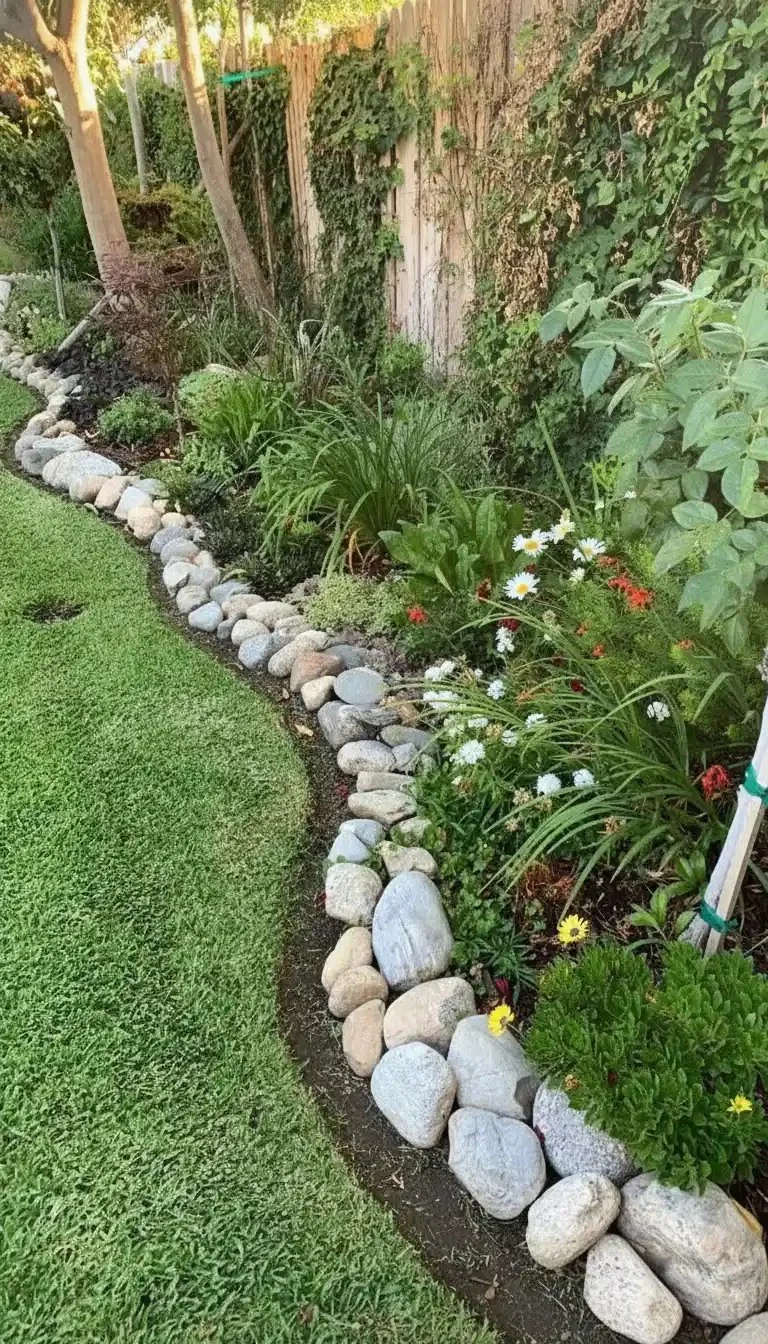 Beautiful rock garden bed border ideas showcasing stunning outdoor landscapes.